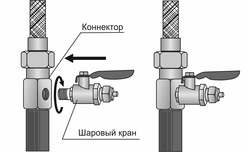 Как соединить шаровый кран и фильтр